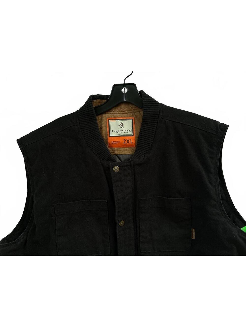 Legendary Whitetails Men's Quilted Cotton Vest 2XL Black - Picture 7 of 7